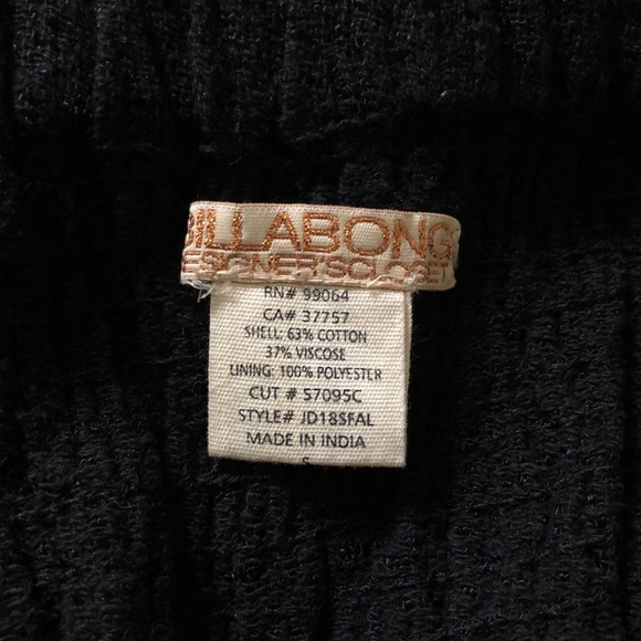 Billabong Black Fringe Tube Dress - Picture 3 of 6